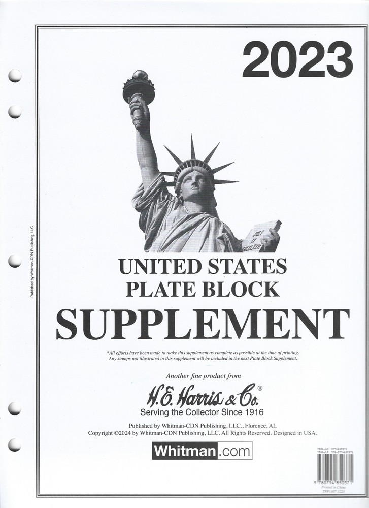 H.E.Harris US Plate Block Supplement 2023