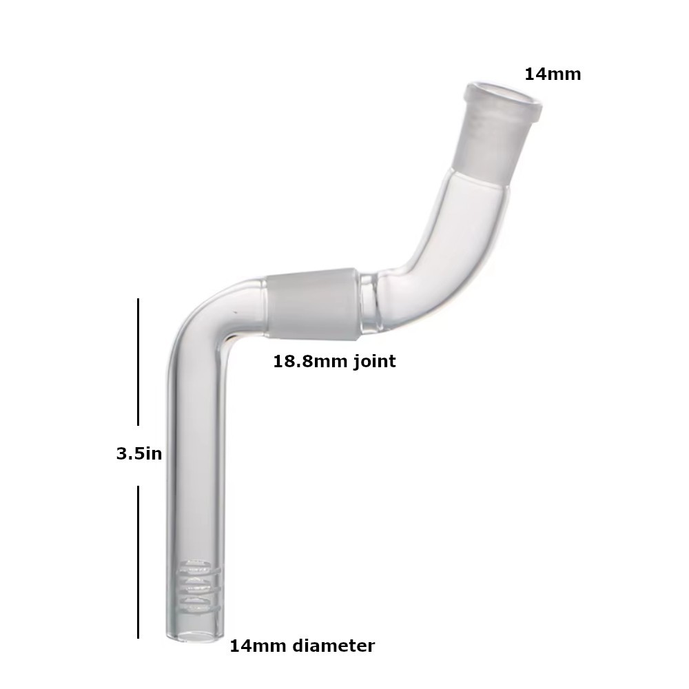 S Shape Downstem - 3.5" inch Bottle Downstem - Angled Bent Down Stem DIY Kit