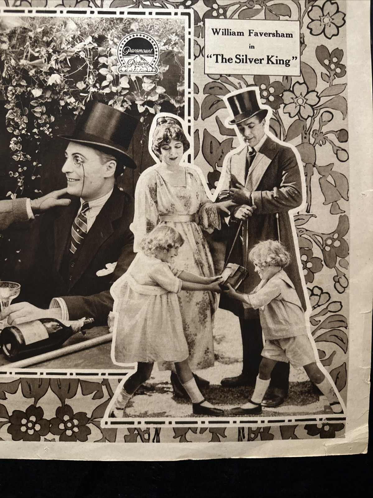 ANTIQUE ART CRAFT PICTURES/ PARAMOUNT THE SILVER KING Movie LOBBY POSTER CARD