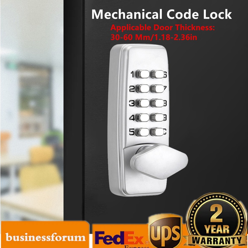 Digital Mechanical Door Lock Keyless Entry Exterior Combination Code Waterproof