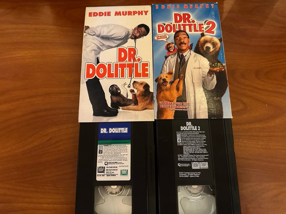 Dr. Dolittle / Dr. Dolittle 2 (VHS, Eddie Murphy, COMEDY, TESTED)