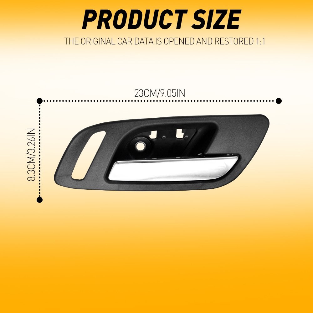 2PCS Front Interior Door Handle & Left Right Side For 2007-2013 Silverado GMC