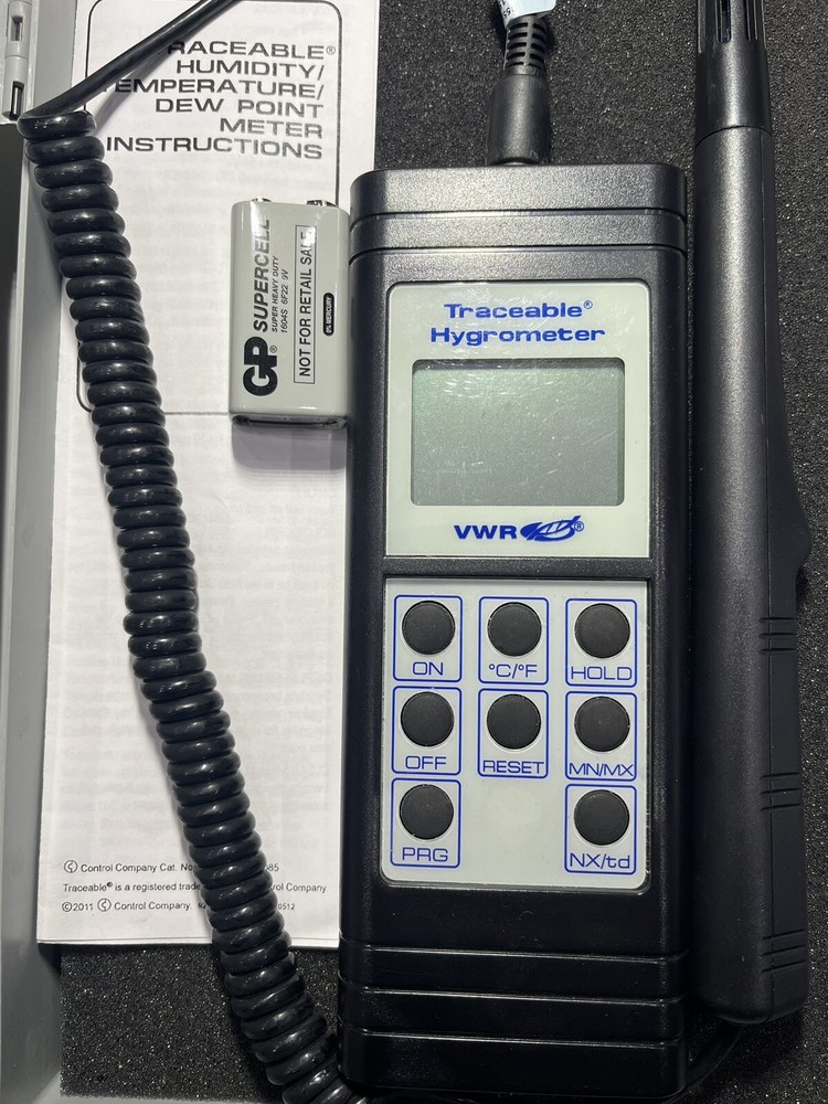 Traceable Hygrometer Thermometer with Memory and Probe by VWR