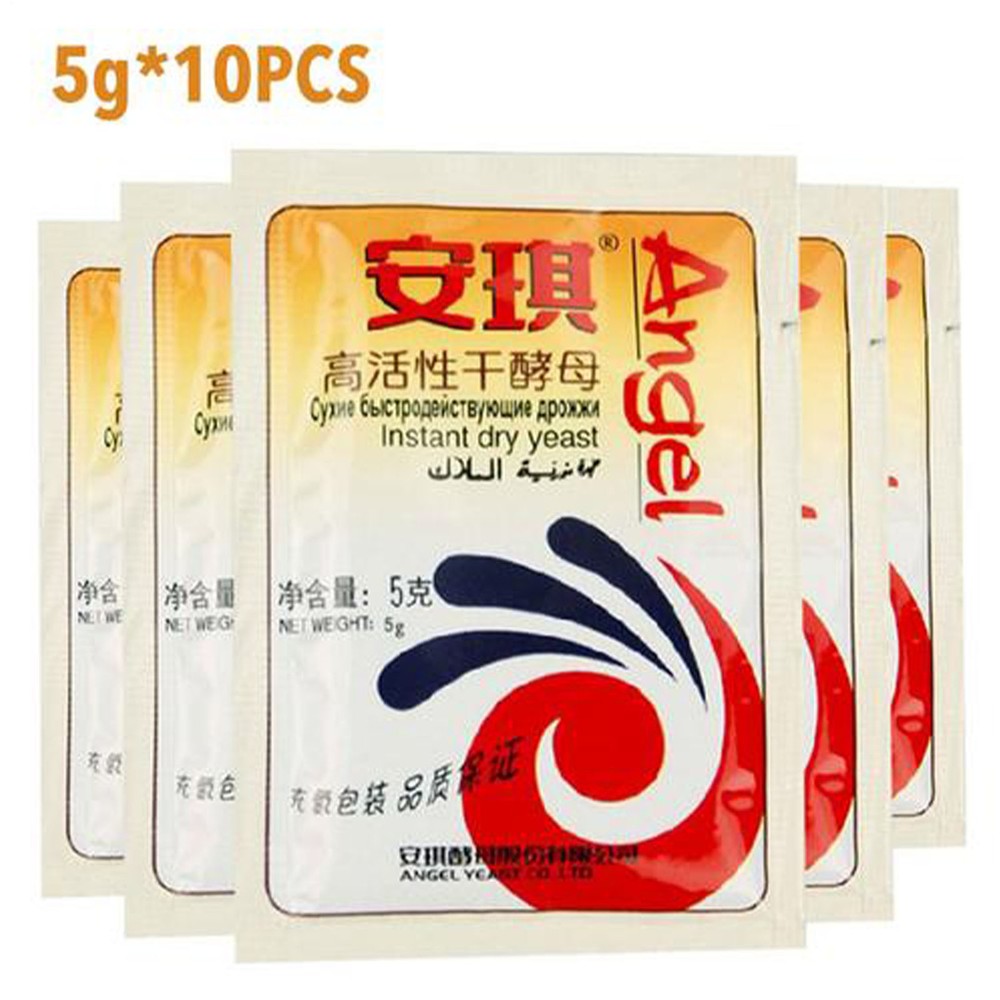 10-Pack High Strength Instant Dry Yeast for Household Baking, Quick Fermentation
