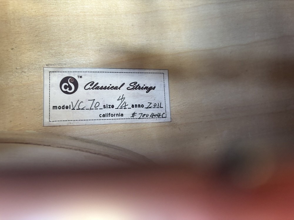Classical Strings Cello VC70 Size 4/4