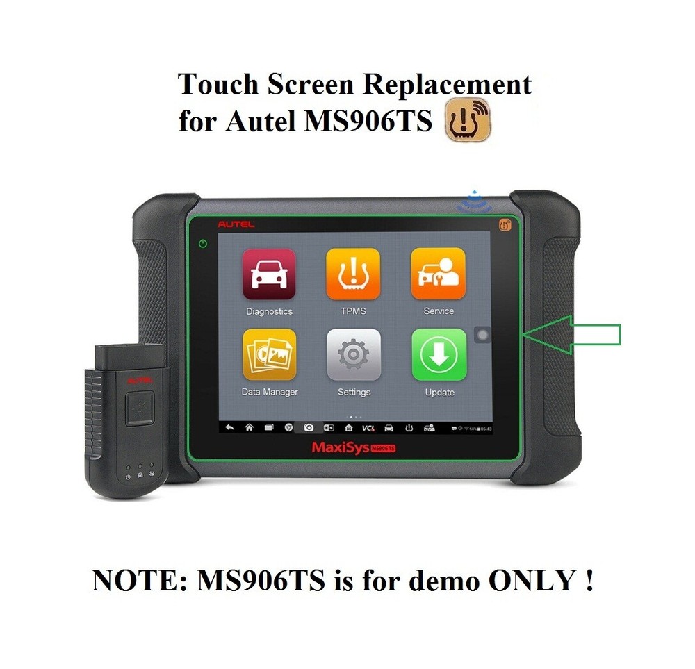 Touch Screen Digitizer Replacement for Autel MaxiSys MS906TS Diagnostic Tool