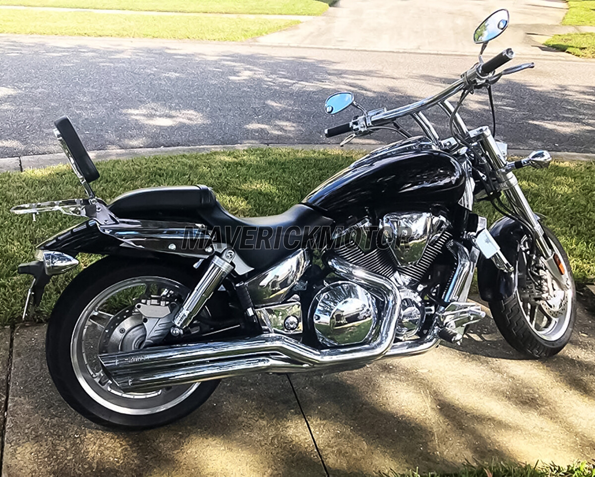 Rear Sissy Bar Backrest With Luggage Rack Pad Honda VTX 1300 1800 N R S T 02-09