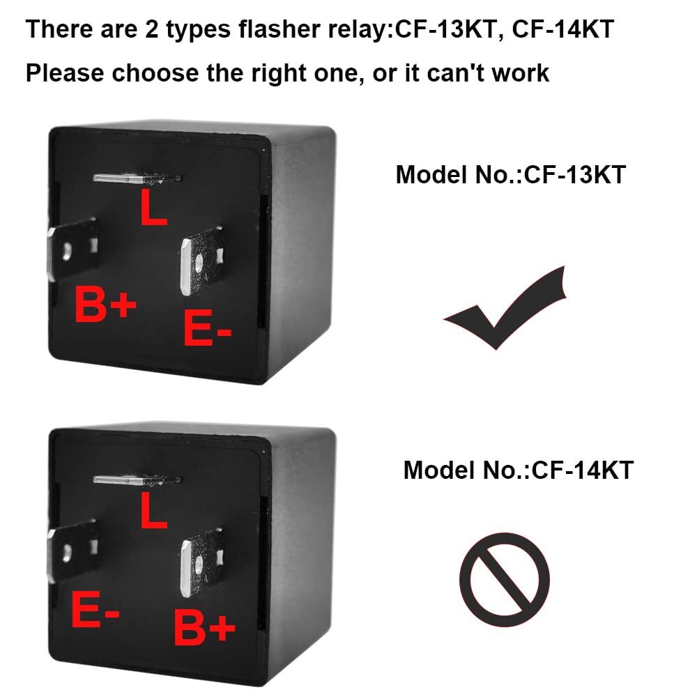 3 Pin Car Flasher LED Relay Fix Light Hyper Flash Turn Signal Decoder CF13 EP34