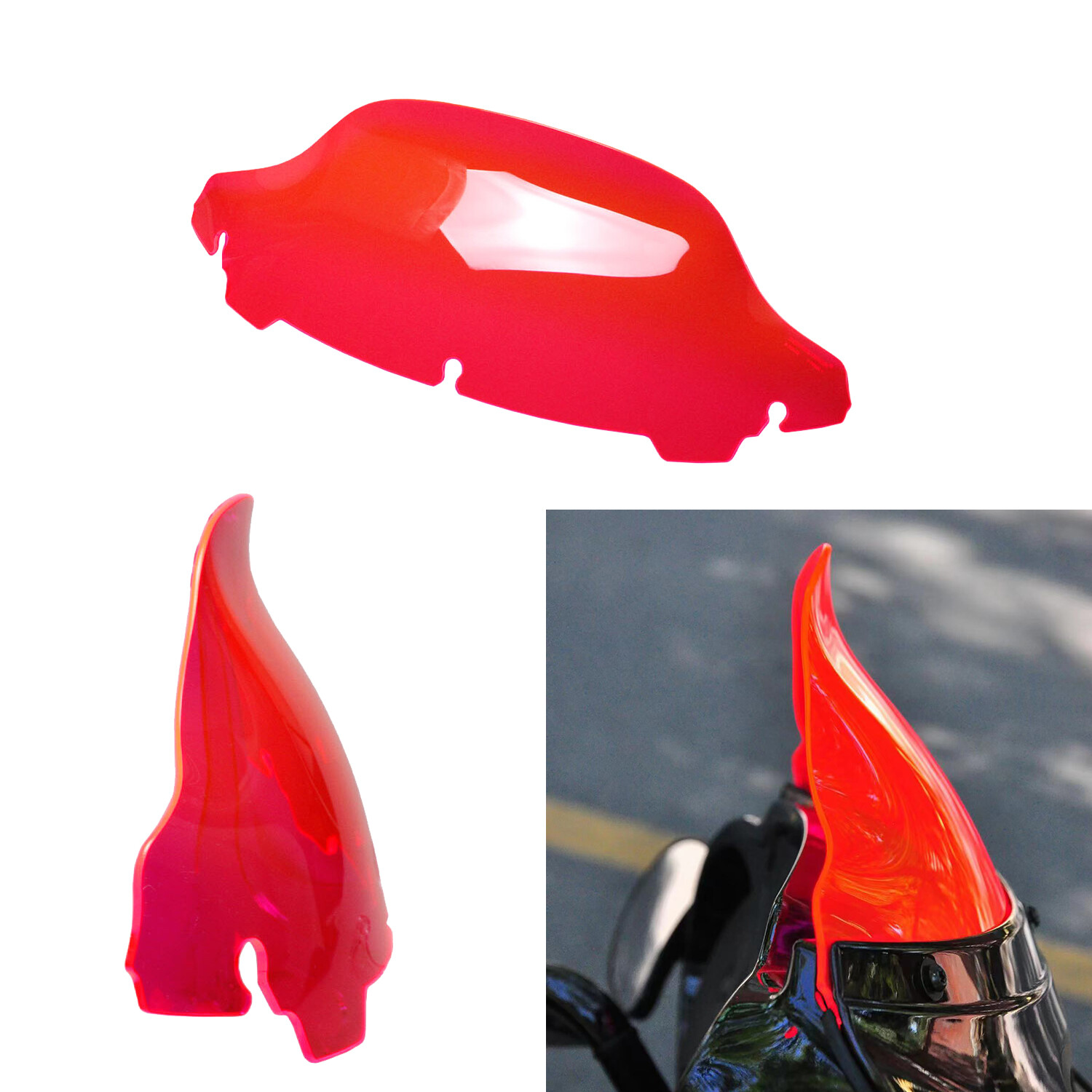 PMMA 7.0" Windshield Windscreen for Harley Electra Glide Street Glide Special