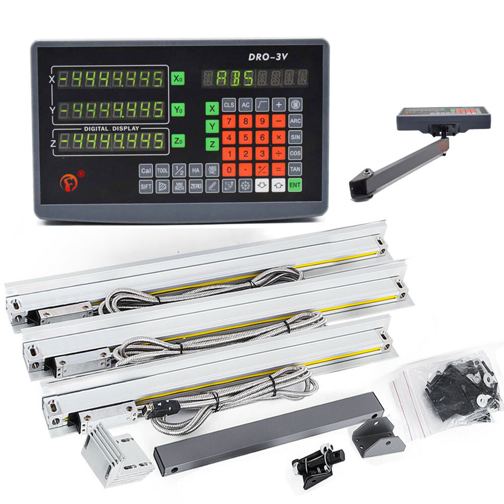 3Axis Digital Readout DRO Display Milling Lathe Machine TTL Linear Scale Encoder