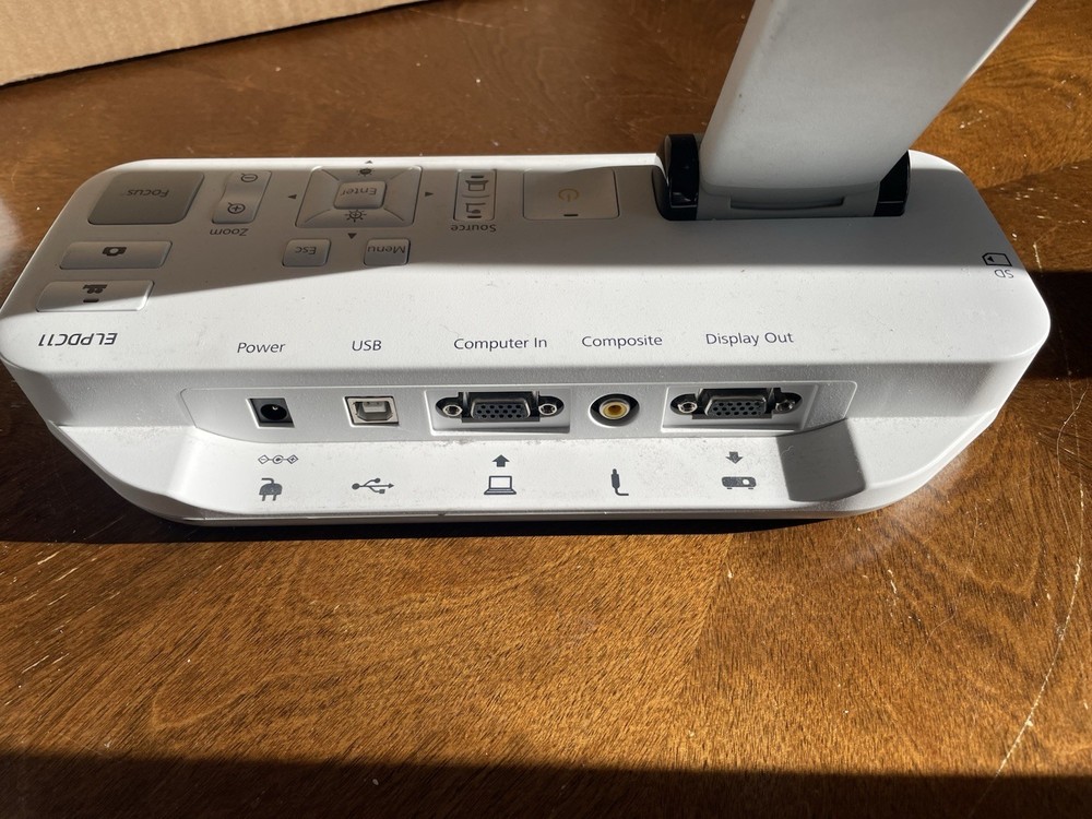 Epson ELPDC11 High Definition Interactive Document Camera Visualizer w/ Cords