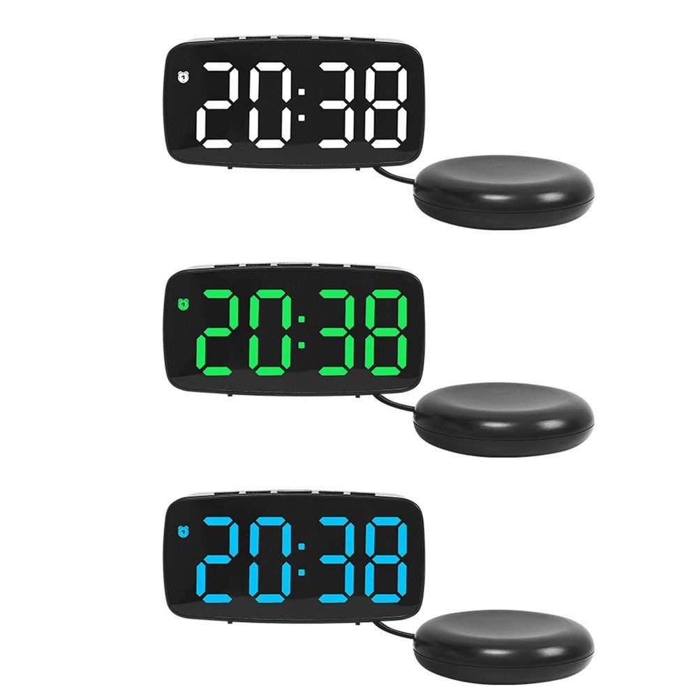 LED Digital Clock with Adjustable Display Brightness for Heavy Sleepers