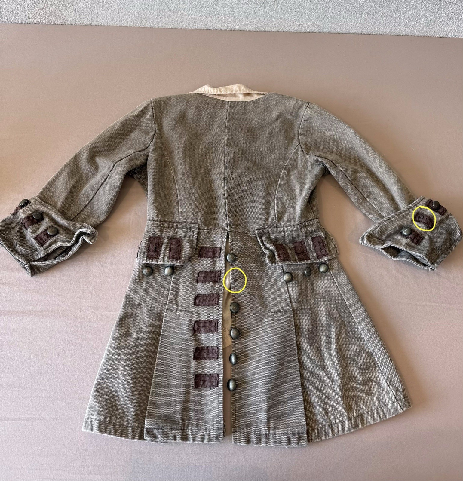 Disney Captain Jack Sparrow Deluxe Jacket Only, Costume kids SZ S 100% Cotton