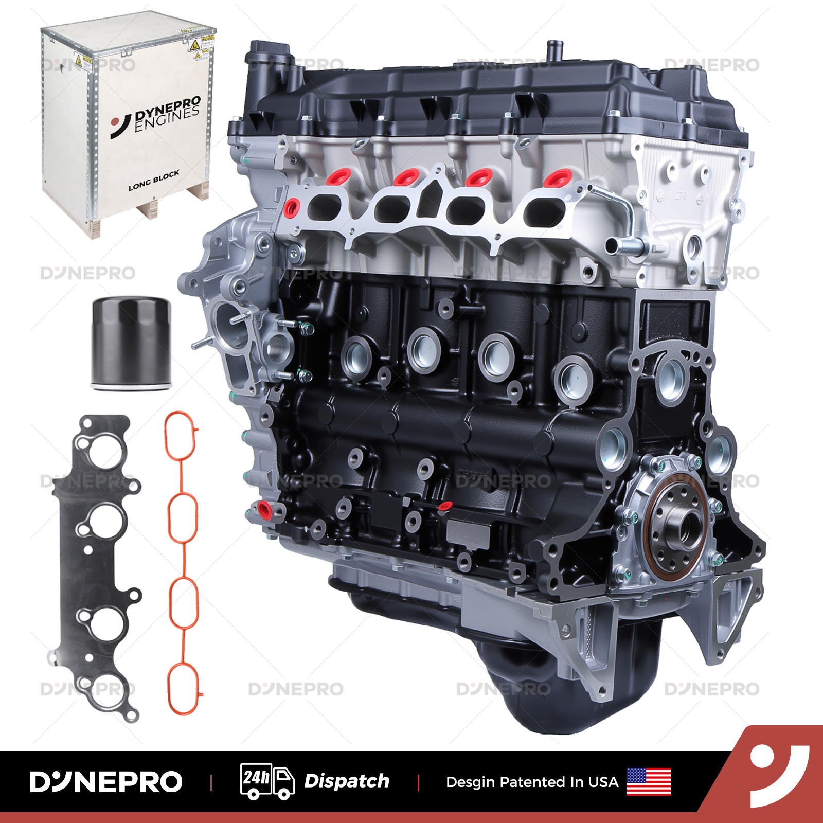 2TRFE Long Block Engine Motor W/Gasket For 04-15 Toyota Tacoma Sienna Venza 2.7L