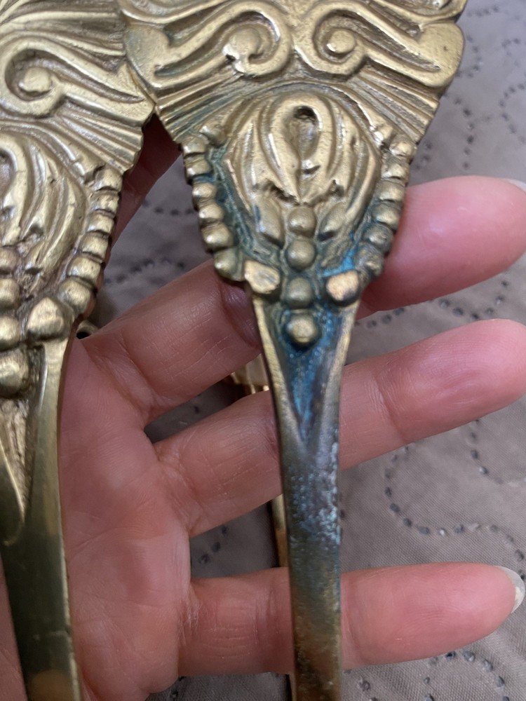 Vintage Brass Curtain Tie Backs Hooks