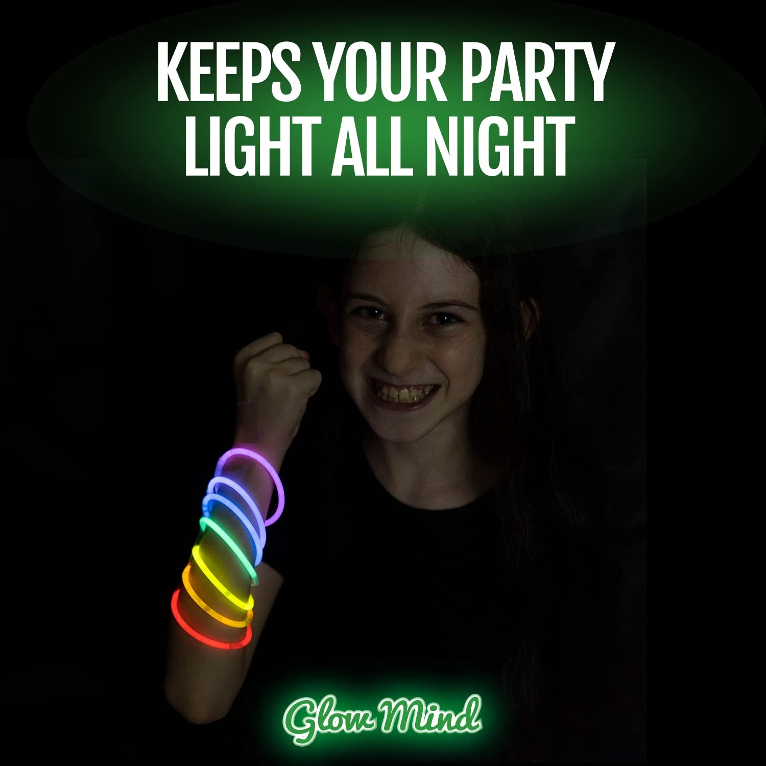100 Ultra Bright Glow Sticks Bulk Party Pack - 100 Pack, Multi Color
