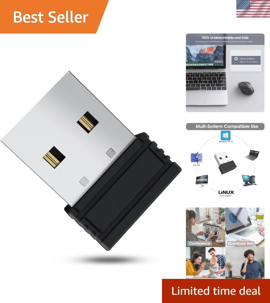 USB Mouse Jiggler - Keeps Your Computer Awake, Drive-Free Plug & Play Solution