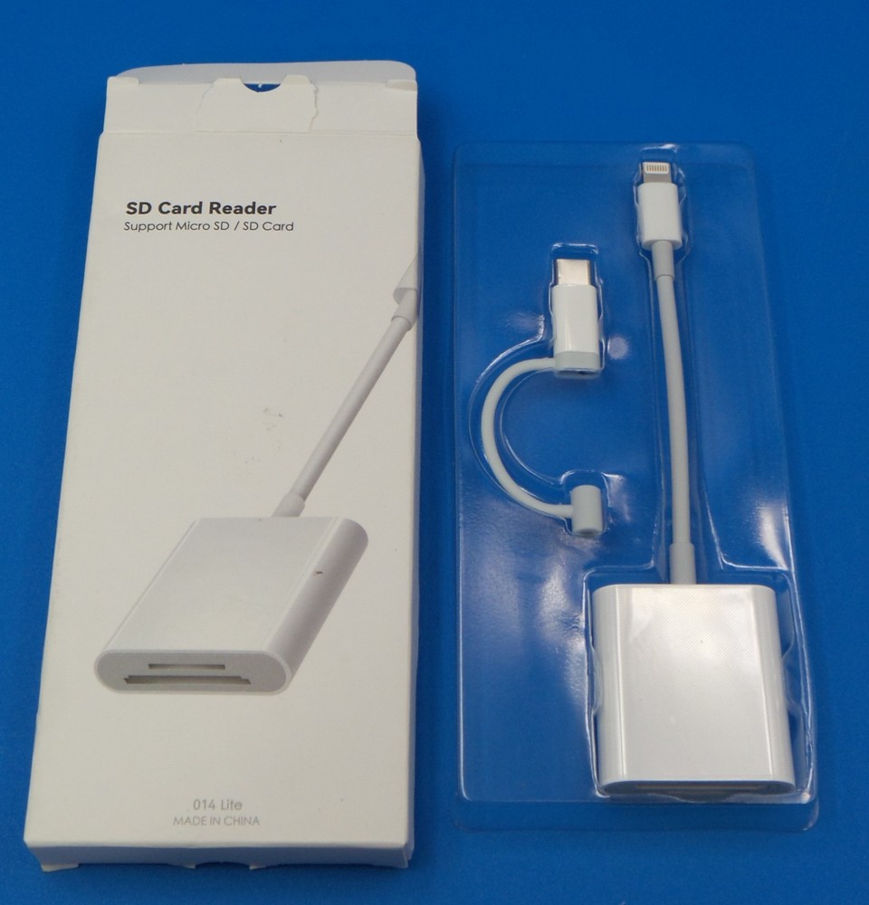SD Card Reader Micro SD Lightening & USB-C for iPhone 15 iPad MacBook Windows