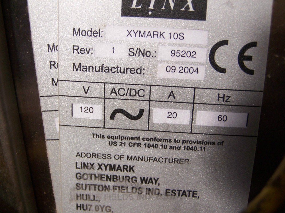 Linx XYMark Printer Model XYMARK-10S