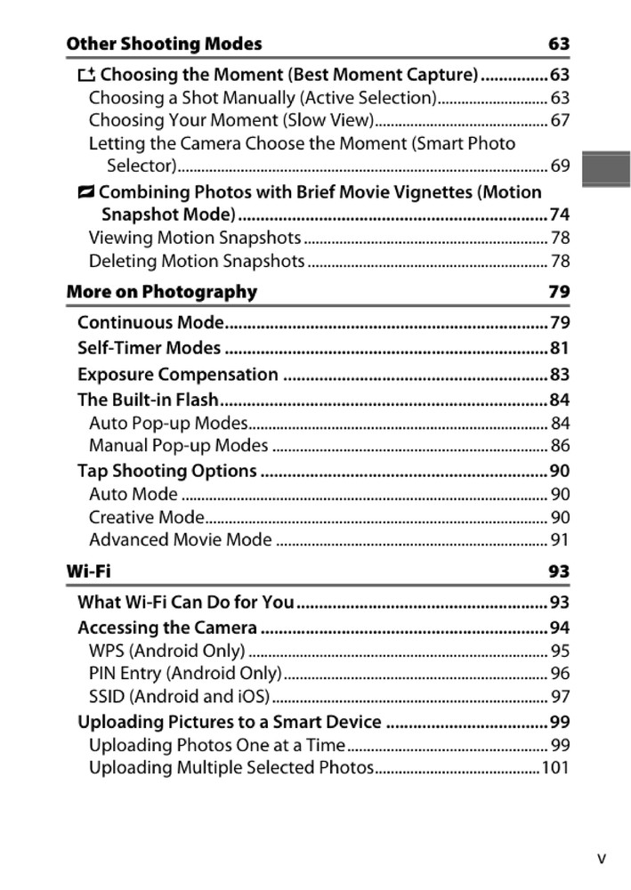 Nikon 1 J4 — User Reference Manual Guide — 1/2 Size, 5.5" x 8.5" Small Compact