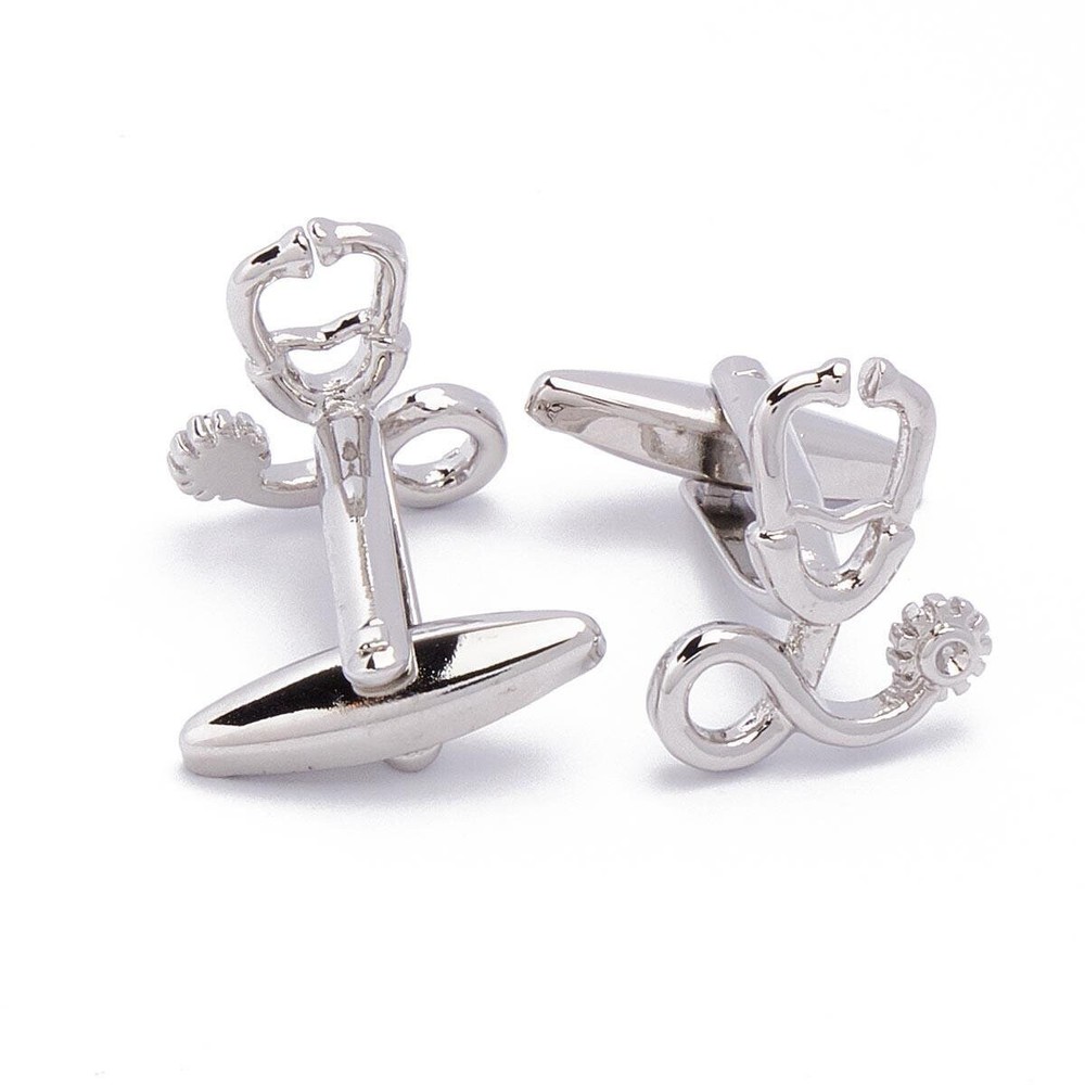 Cufflinks - Stethoscope Doctor Silver