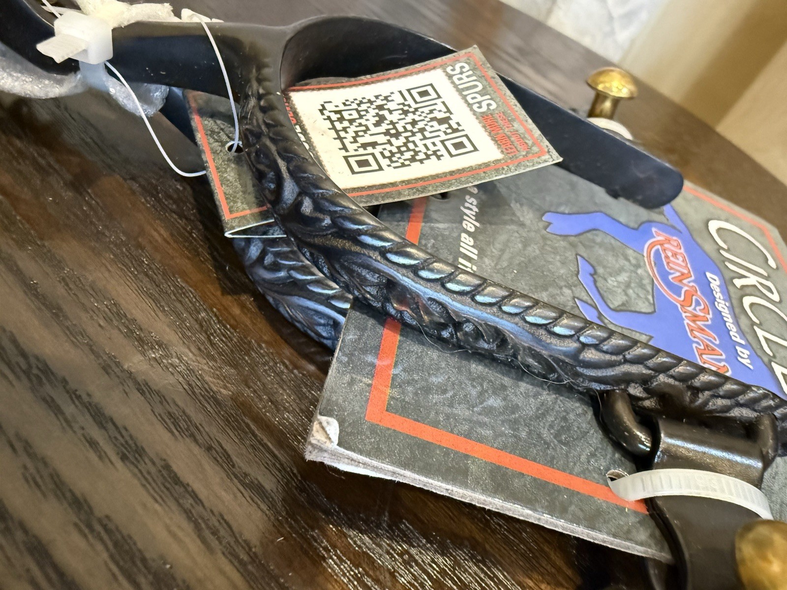 CIRCLE R REINSMAN CR576 ROPER MEN'S SPURS BLACK NEW