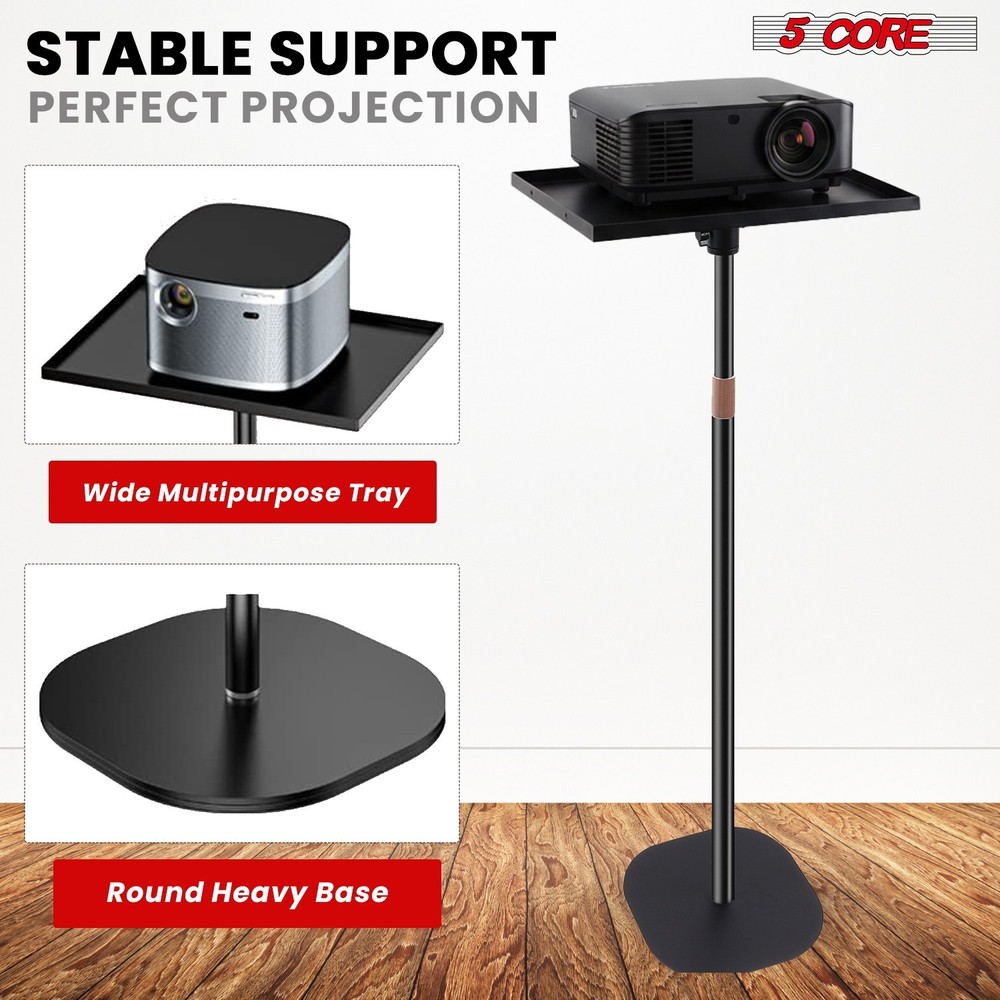 5 Core Projector Stand Floor Adjustable Heavy Base Universal Projectors Support