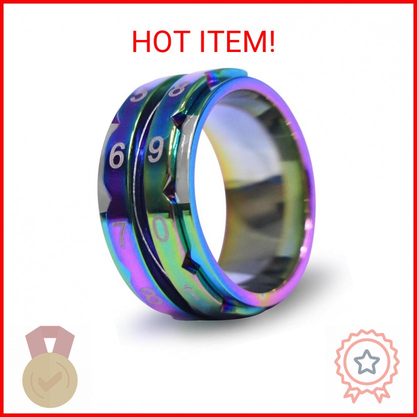 KnitPro Row Counter Ring- Rainbow | Size 12 (21.4mm)