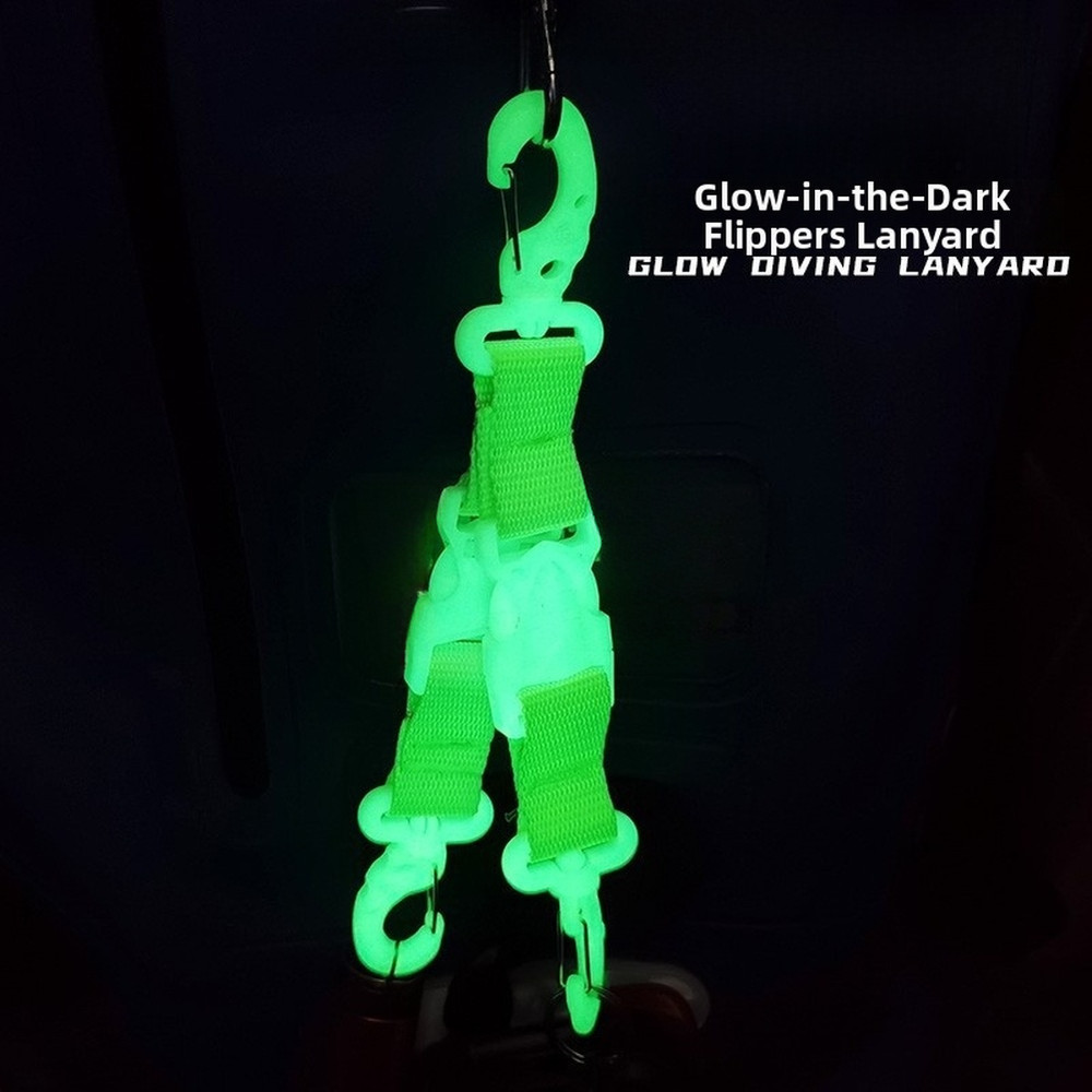 Underwater Fin Attachment Hooks with Glow Capability and Quick Release Design