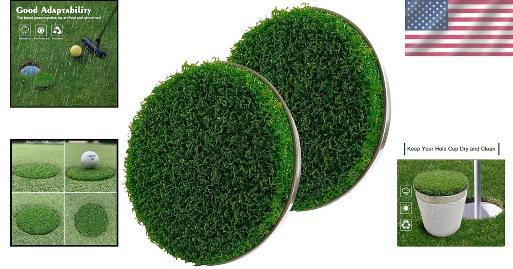 Golf Hole Cup Putting Green for Backyard Practice - 2 Pieces