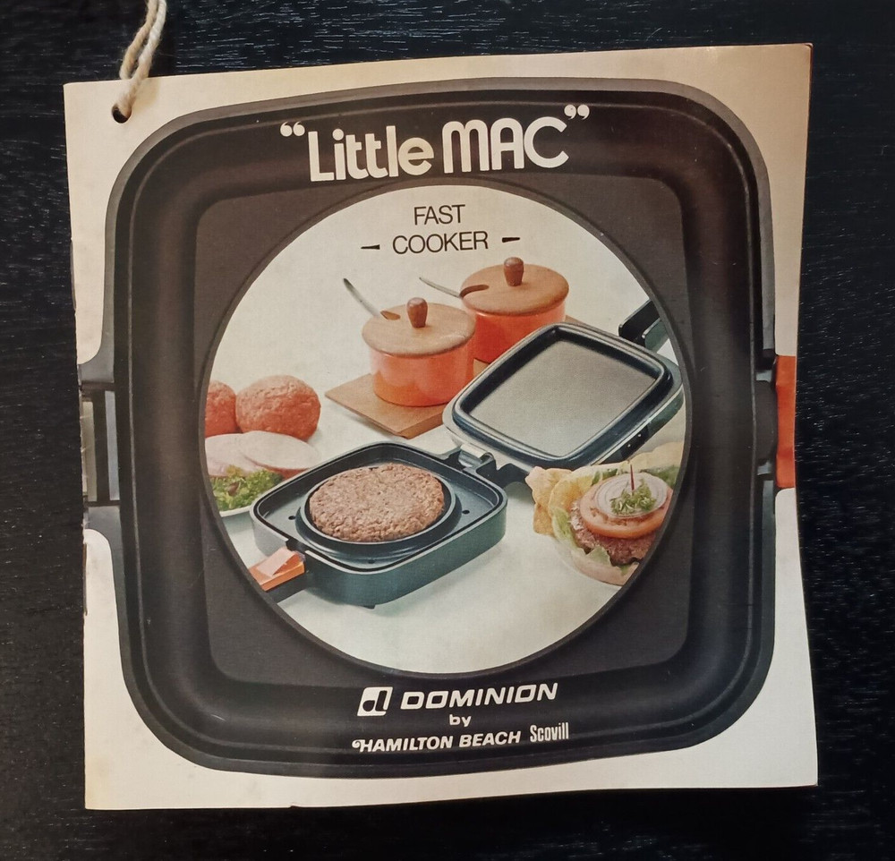 Vintage LITTLE MAC 60 Second Burger Maker Machine Fast Cooker**Untested**