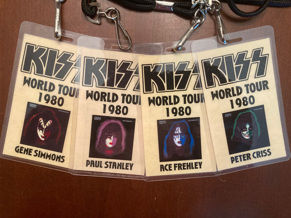 KISS Unmasked 1980 Tour Laminated Backstage Pass All 4 Solo Concert Lanyards