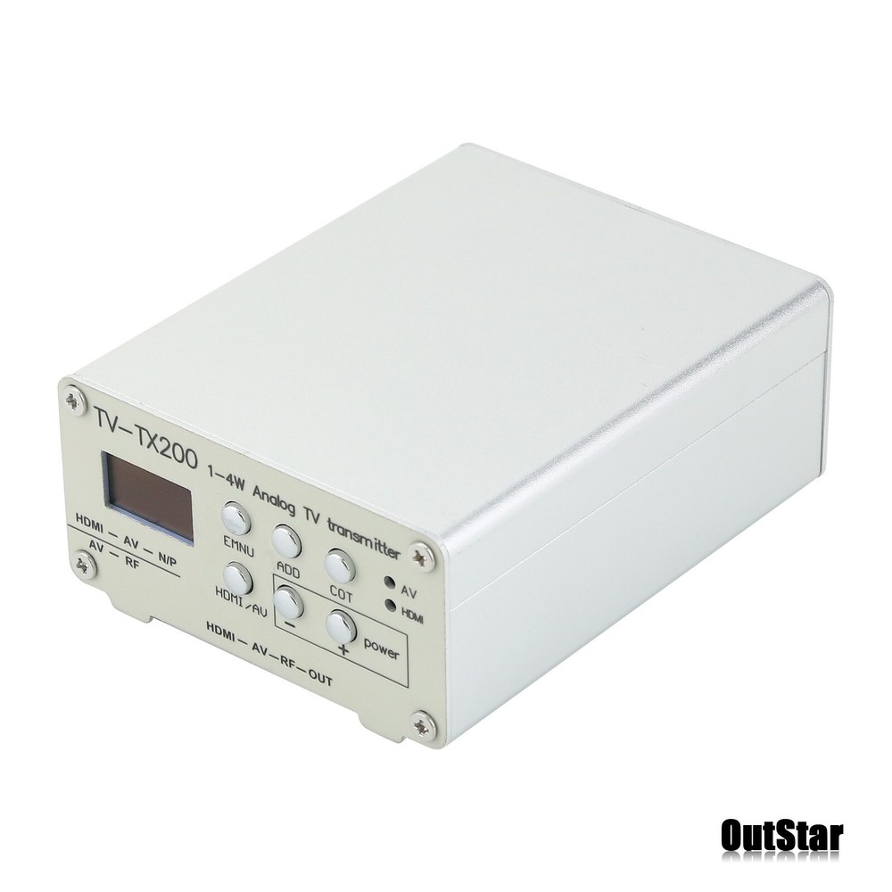TV-TX200 VHF/UHF Analog TV Transmitter Support HD/AV Input with Antenna -USA
