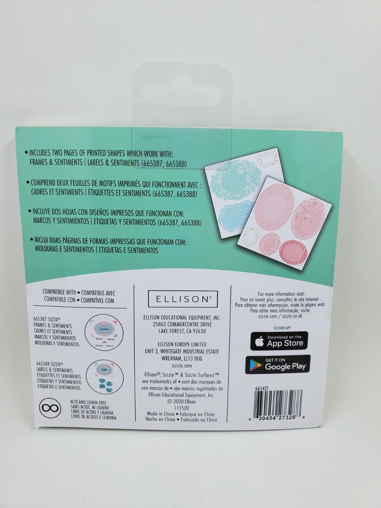 CCP4 Sizzix Surfacez 6" X 6" Springtime Patterned Paper Pad 36 Sheets