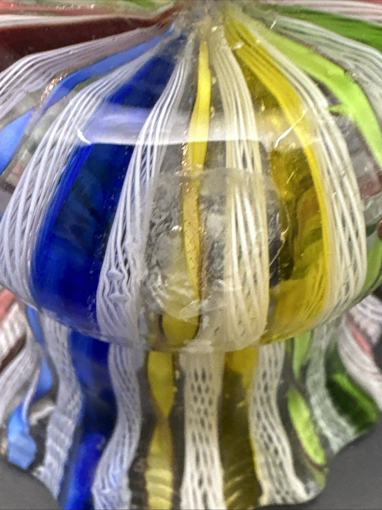 Murano Ribbon Glass Toothpick Holder