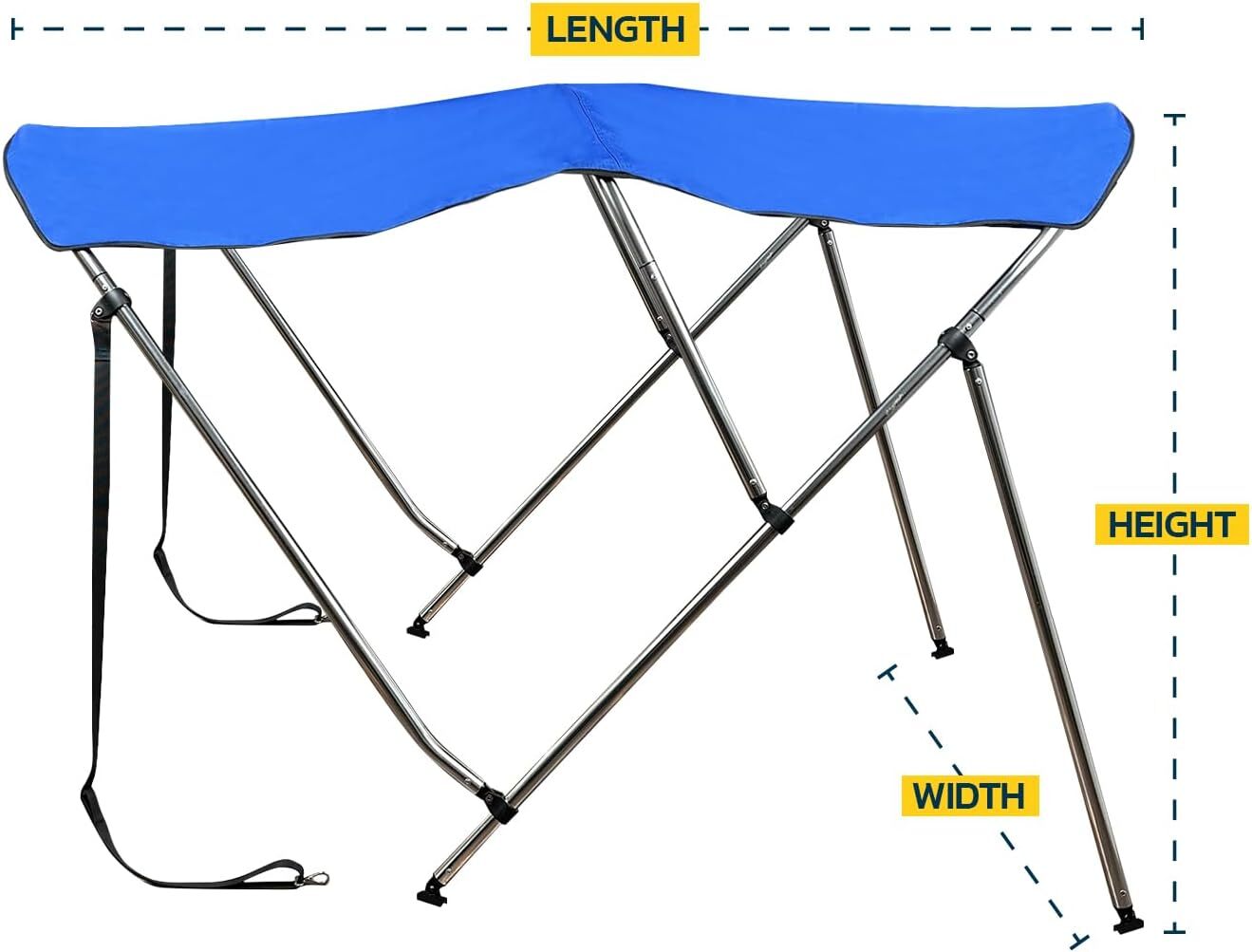 3 Bow / 4 Bow Bimini Tops Boat with Frame, Storage Boot and All the Accessories