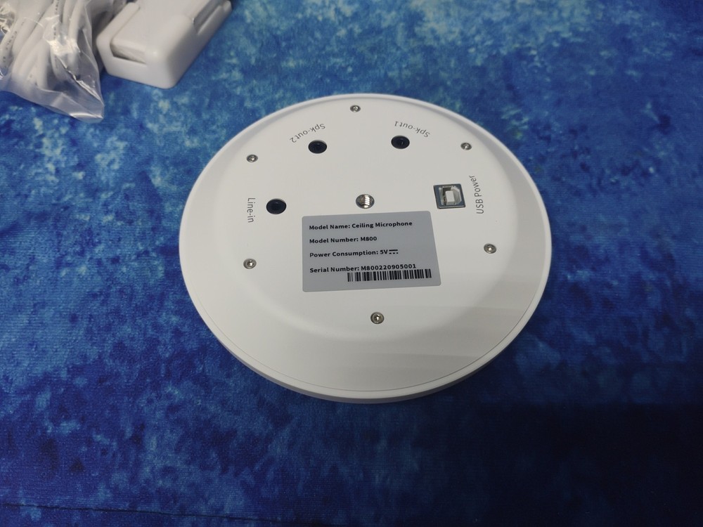 Modulit Solutions Ceiling Microphone M800. No Mounting Plate.