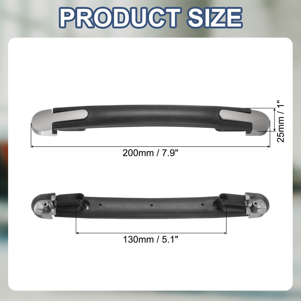 Luggage Handle 7.87" x 0.9" (L x W) Plastic Pull Handle Grip Replacement Black
