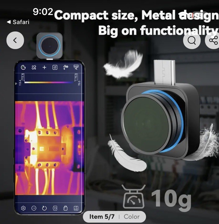 ACEGMET Tr256I Thermal Camera Module 256*192 for Android & Windows Os,For Mobile