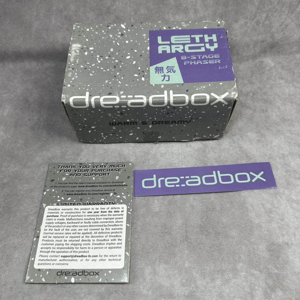 Dreadbox Lethargy 8 Stage Phaser Effects Pedal Light Blue BOX & INSERTS ONLY