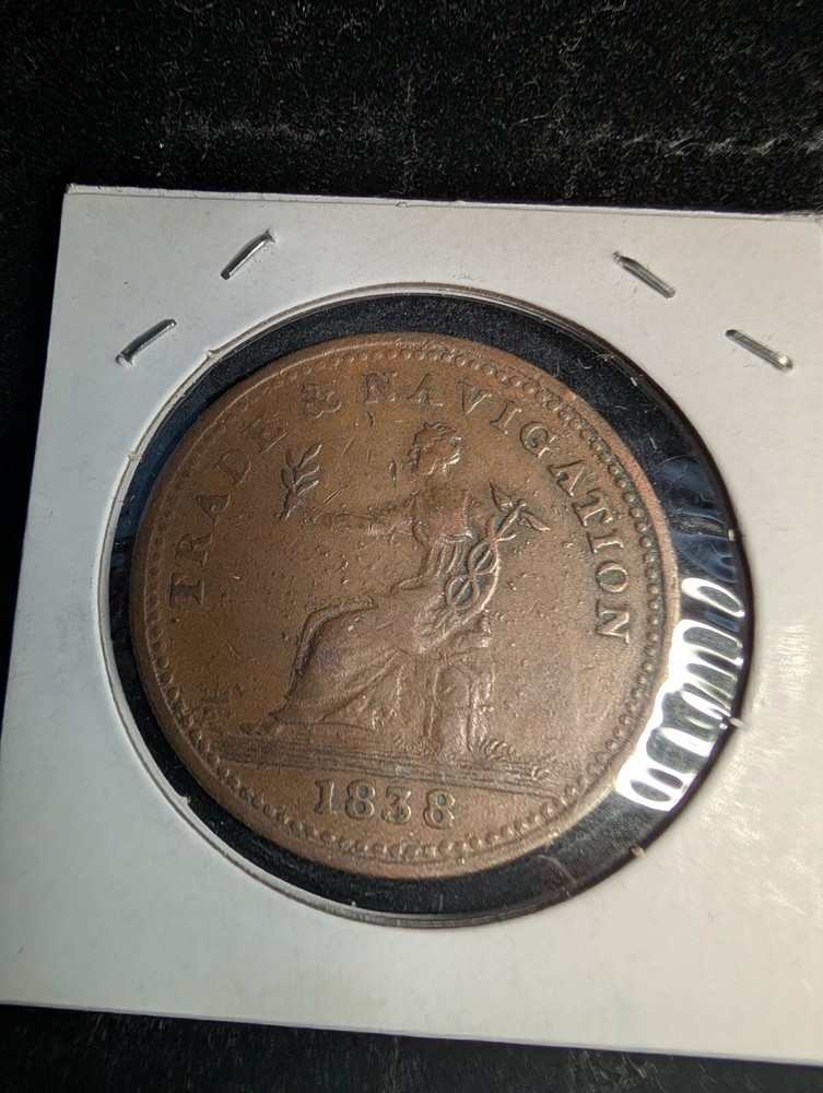 1838 Canada trade & Navigation Token - Circulated