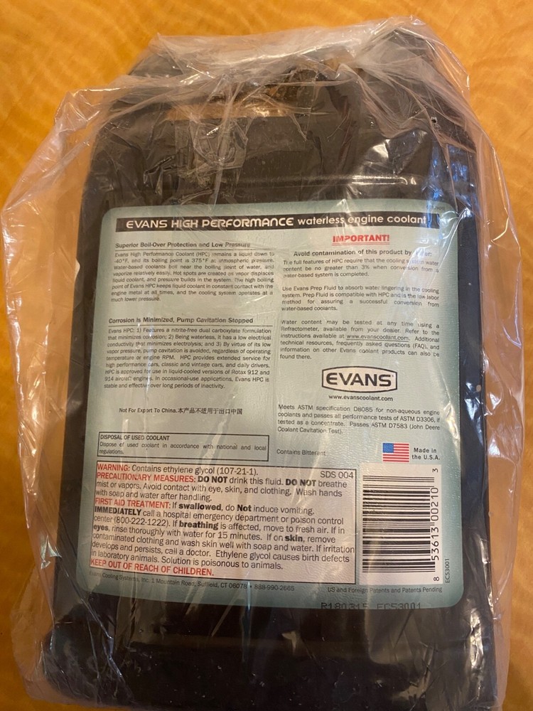 Evans High Performance Waterless Engine Coolant