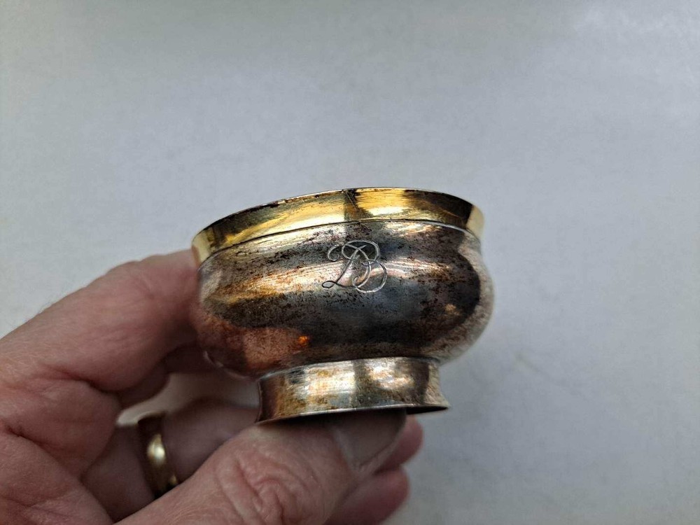 Antique German Gilded Silver Brandy Cup Becher