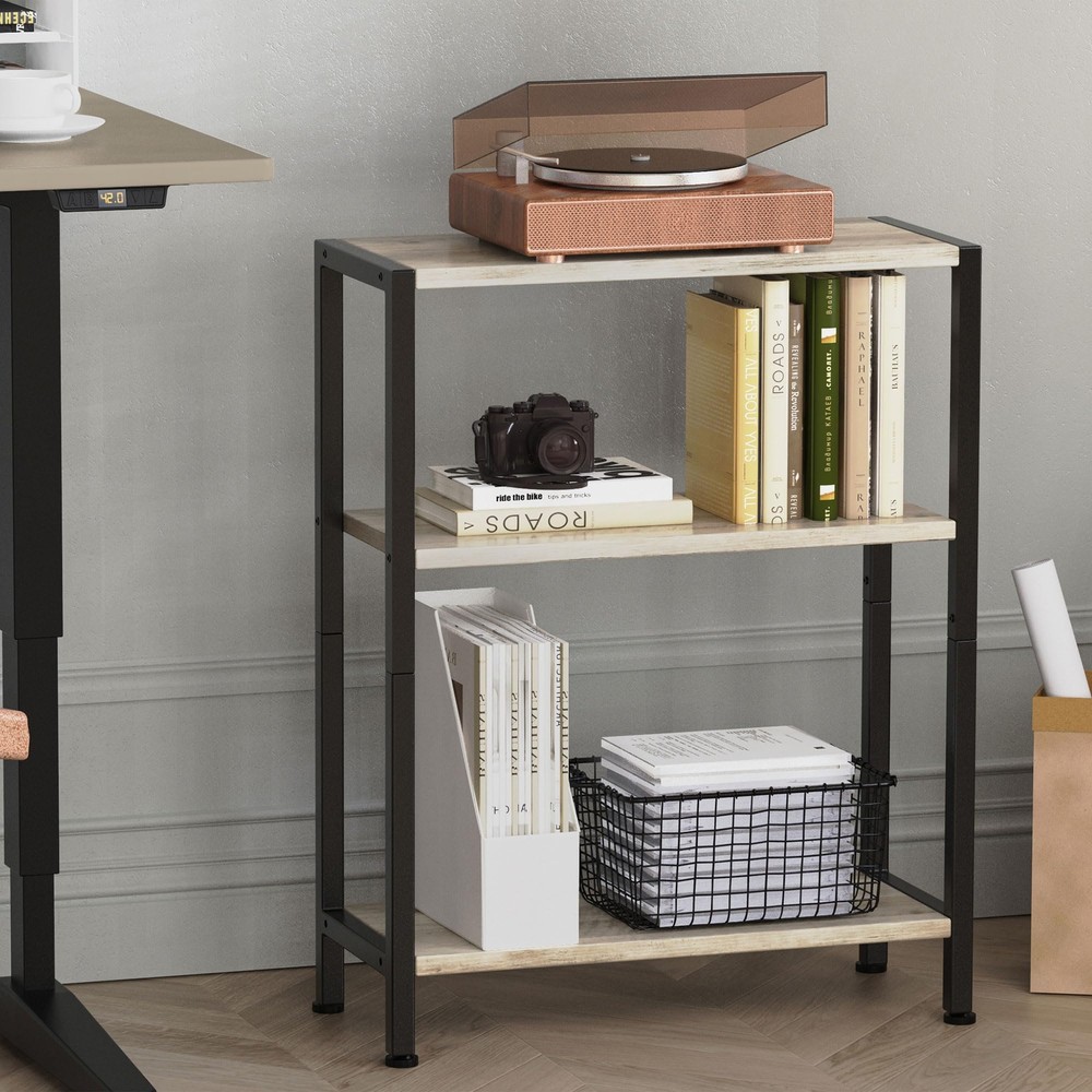 3-Tier Side Table Small EndTable Sofa SideTable for Narrow Spaces Slim EndTab...