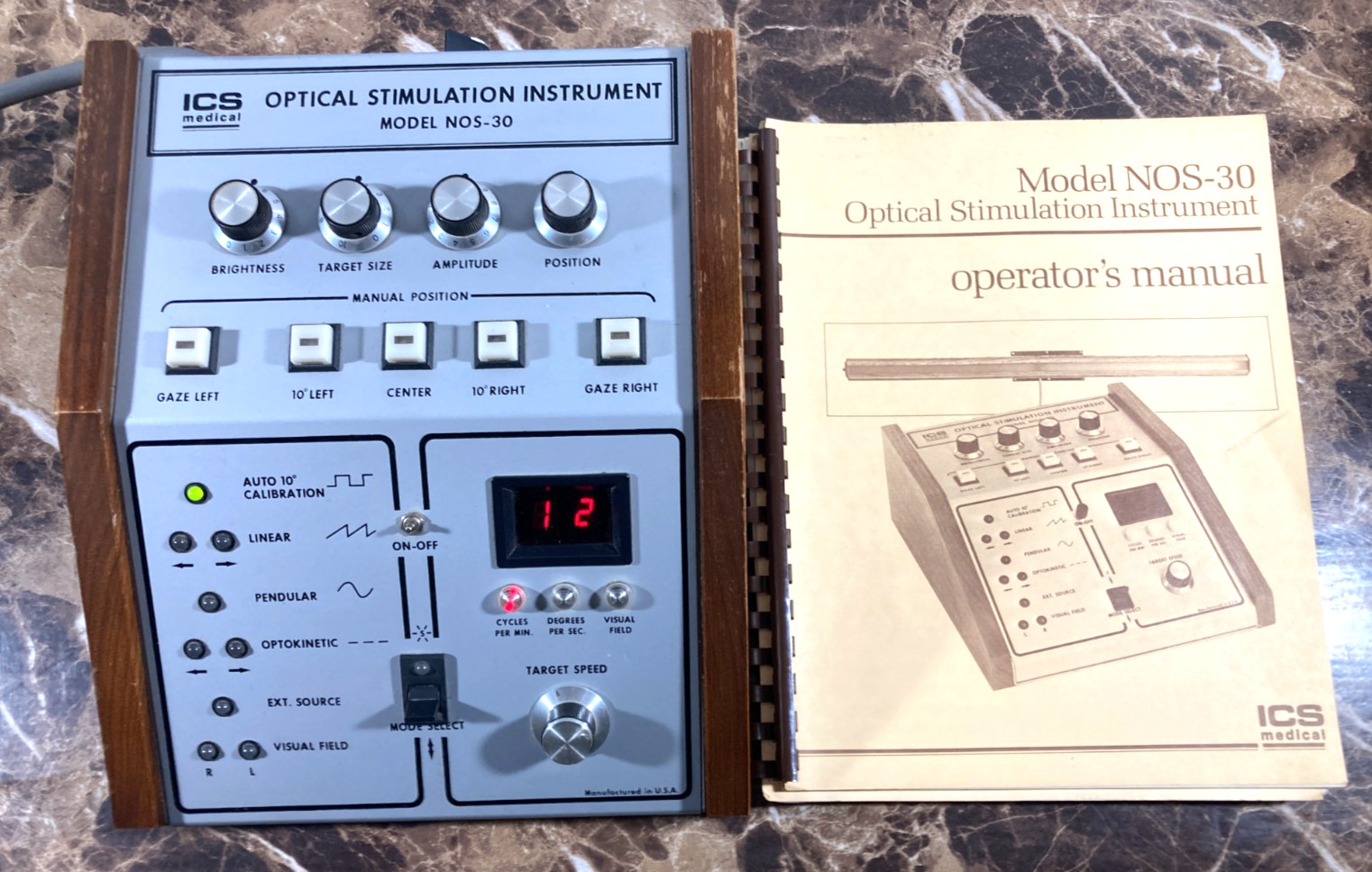 ICS Optical Stimulation Instrument NOS-30 Vintage Optometry Medical Equipment