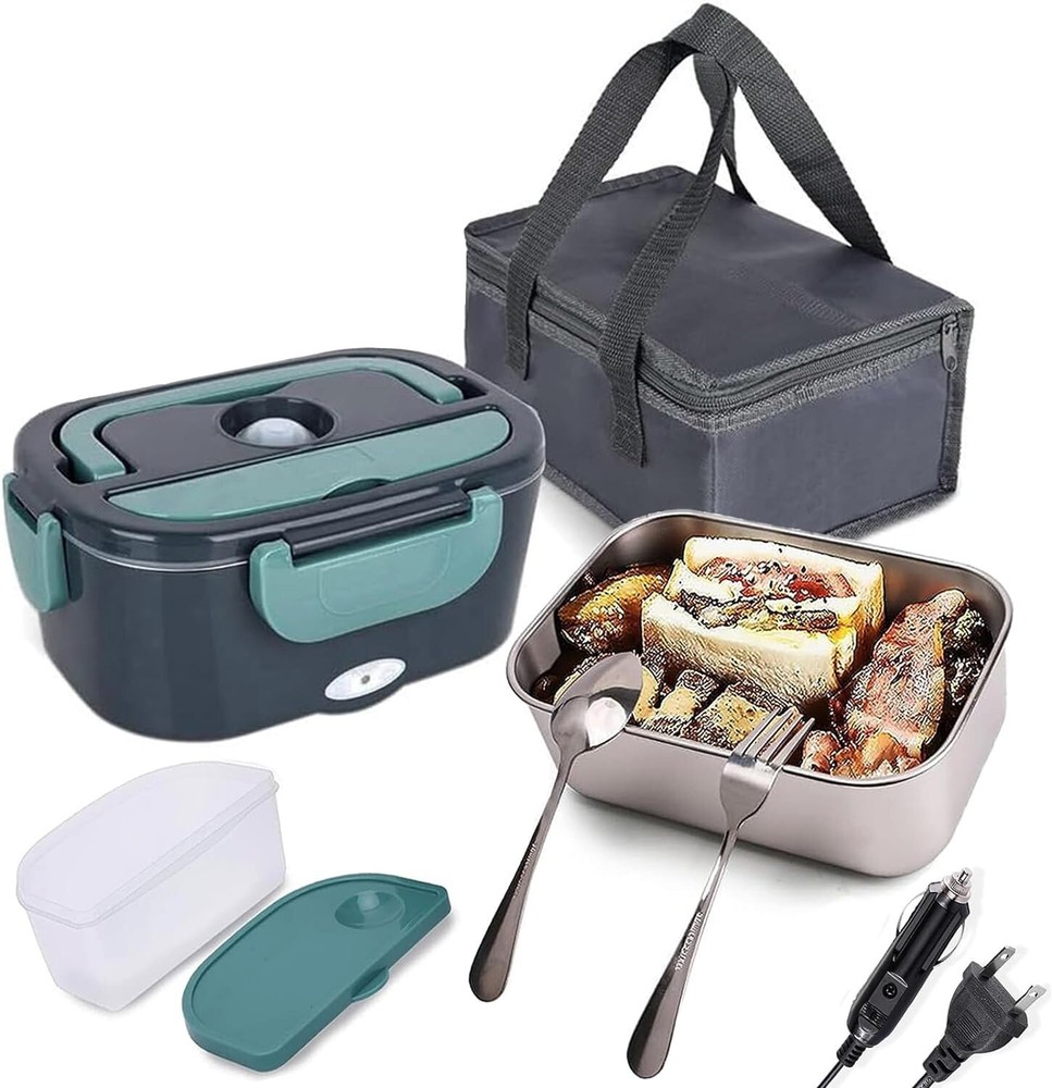Zummy Electric Dual Function Heating Lunchbox with Leak Proof Seal Ring