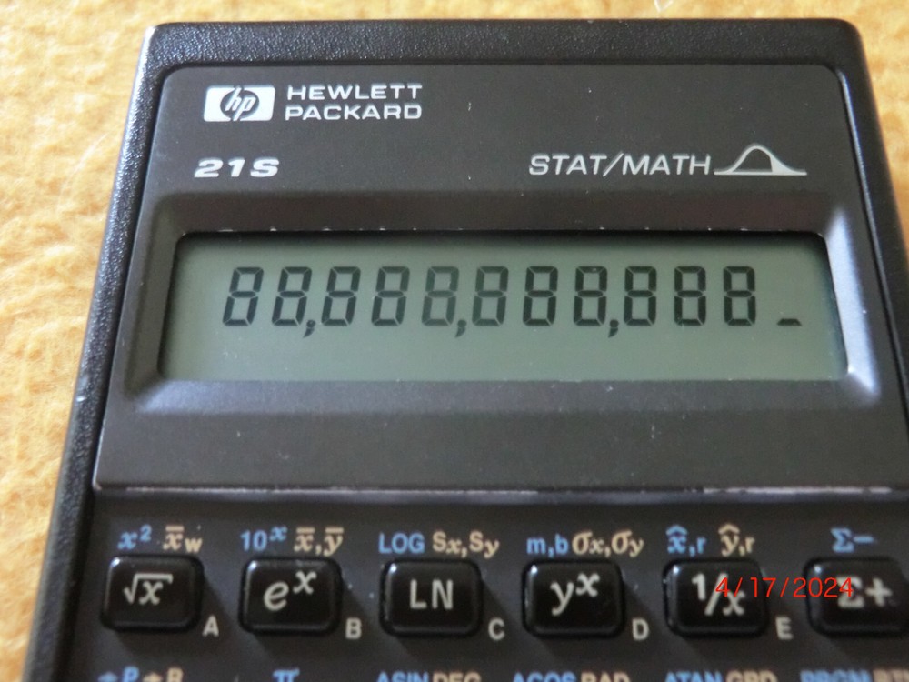 VINTAGE HP-21s Statistical Programmable Calculator