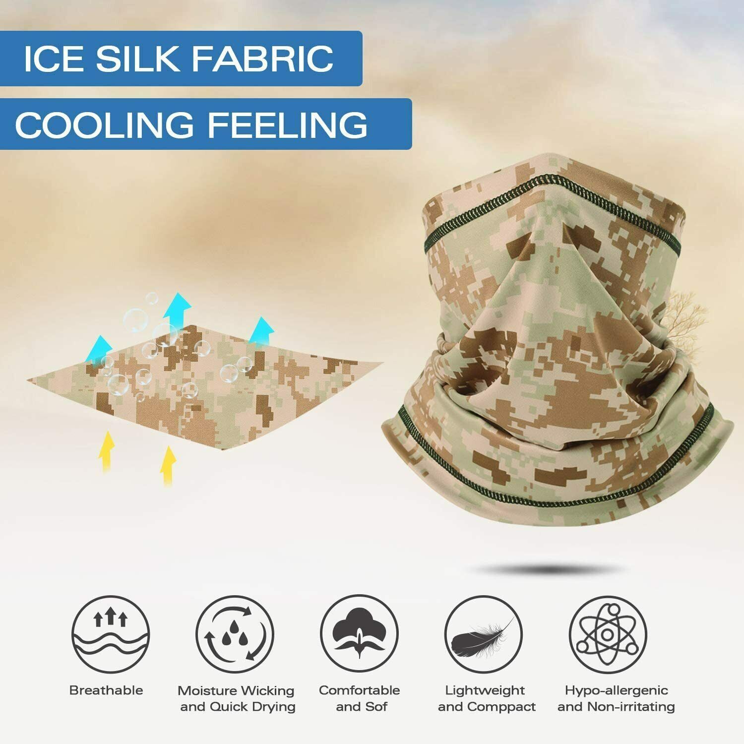 FACE MASK Bandana Neck Gaiter Headbands Scarf Reusable Breathable UV Sun Shield