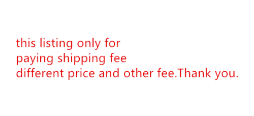 Only for making offer shipping fee ,different price restore fee