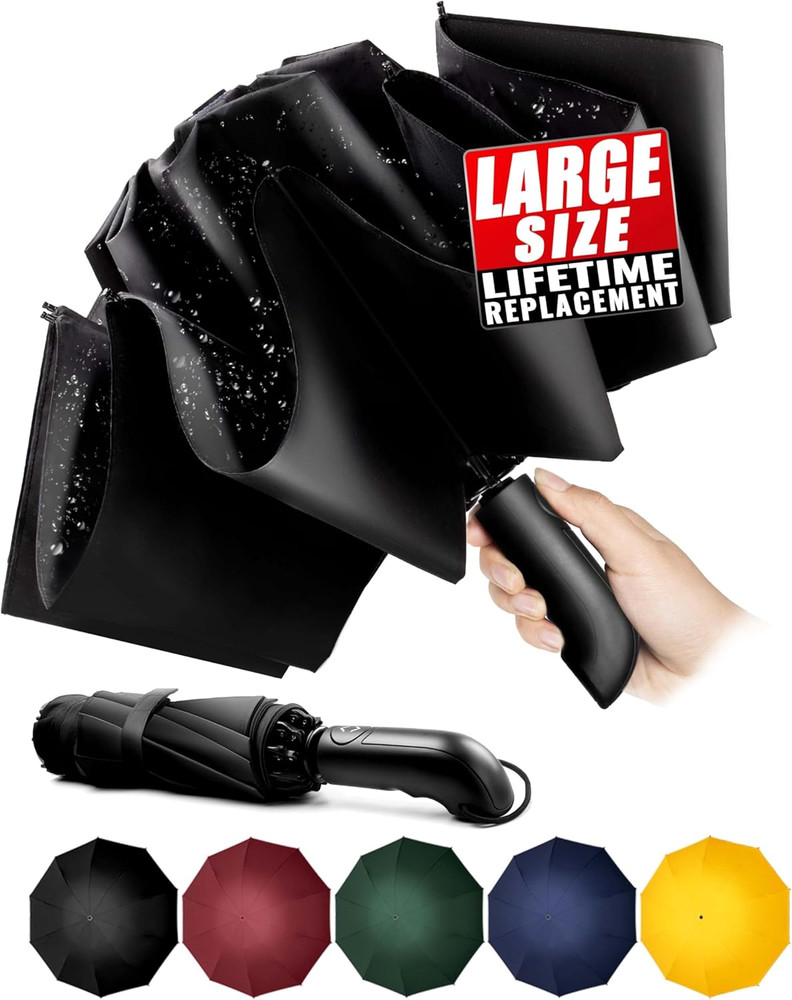 Chakipee Conlun Travel Inverted Umbrella Compact Windproof- Automatic Reverse